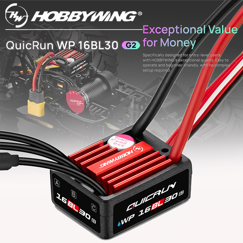 Rc Hobby Engine - Бесщеточный регулятор скорости Hobbywing QuicRun WP-16BL30