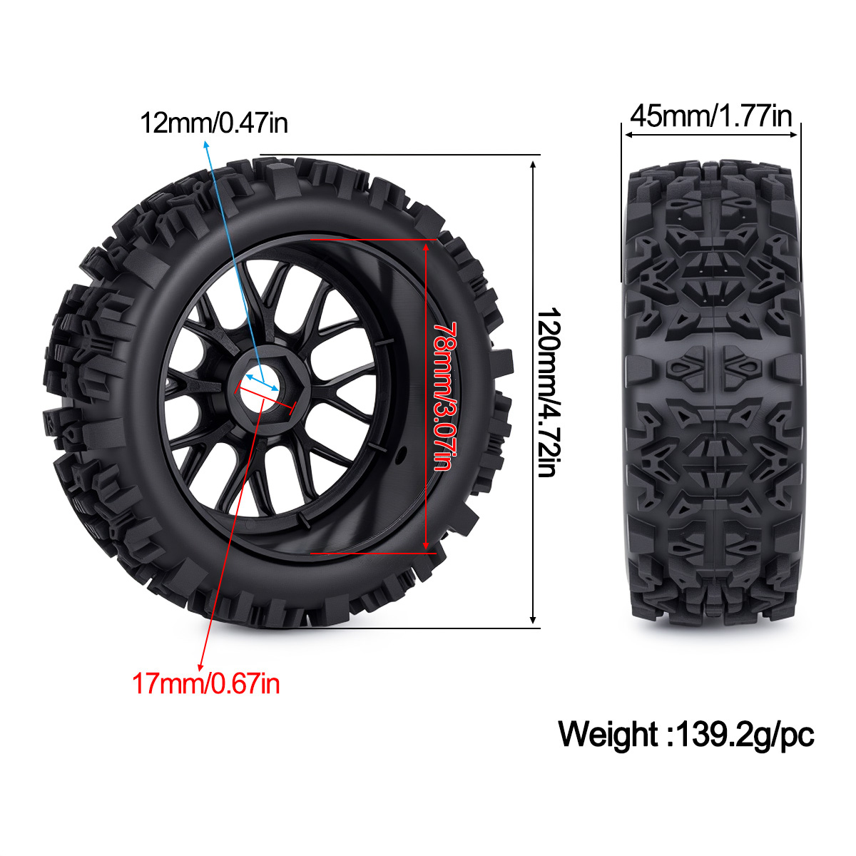 120-мм внедорожные шины для ра – обзор и цена Rc Hobby Dump Truck