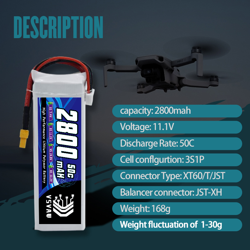 VSVAW 3S 2800 мАч Lipo аккумул – обзор и цена Hobby Rc Quadcopters & Multirotors